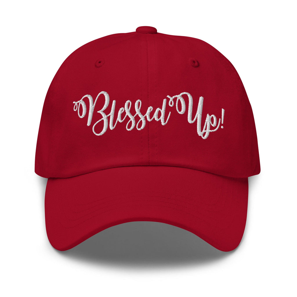 Embroidered Adjustable Baseball Cap - Blessed Up - F/b by inQue.Style