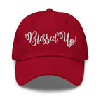 Embroidered Adjustable Baseball Cap - Blessed Up - F/b by inQue.Style