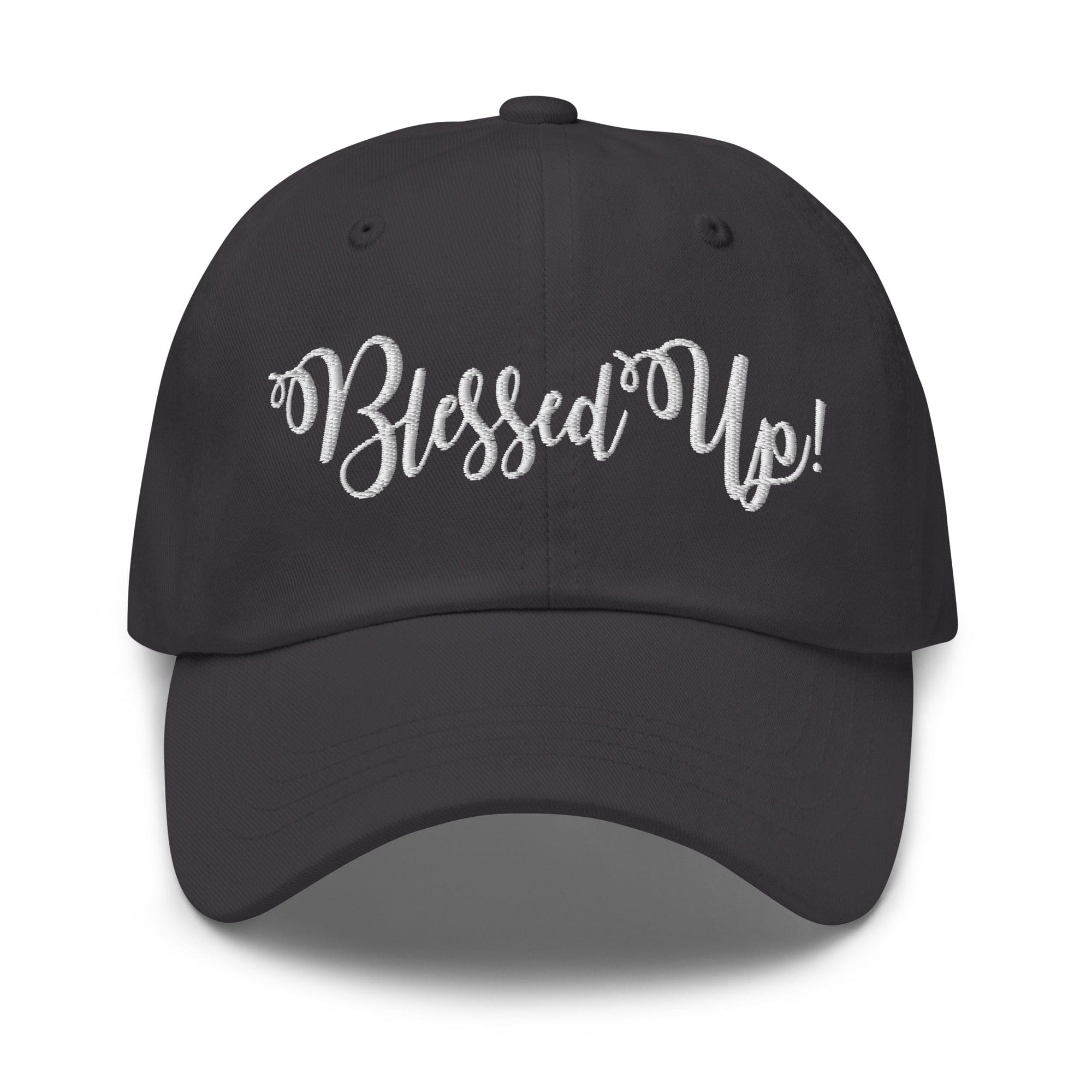Embroidered Adjustable Baseball Cap - Blessed Up - F/b by inQue.Style