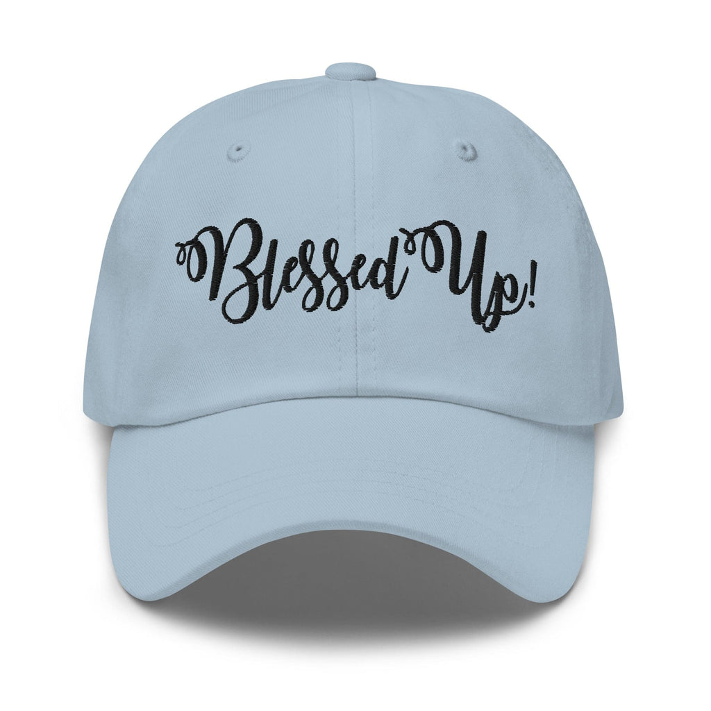 Embroidered Adjustable Baseball Cap - Blessed Up - F/b by inQue.Style