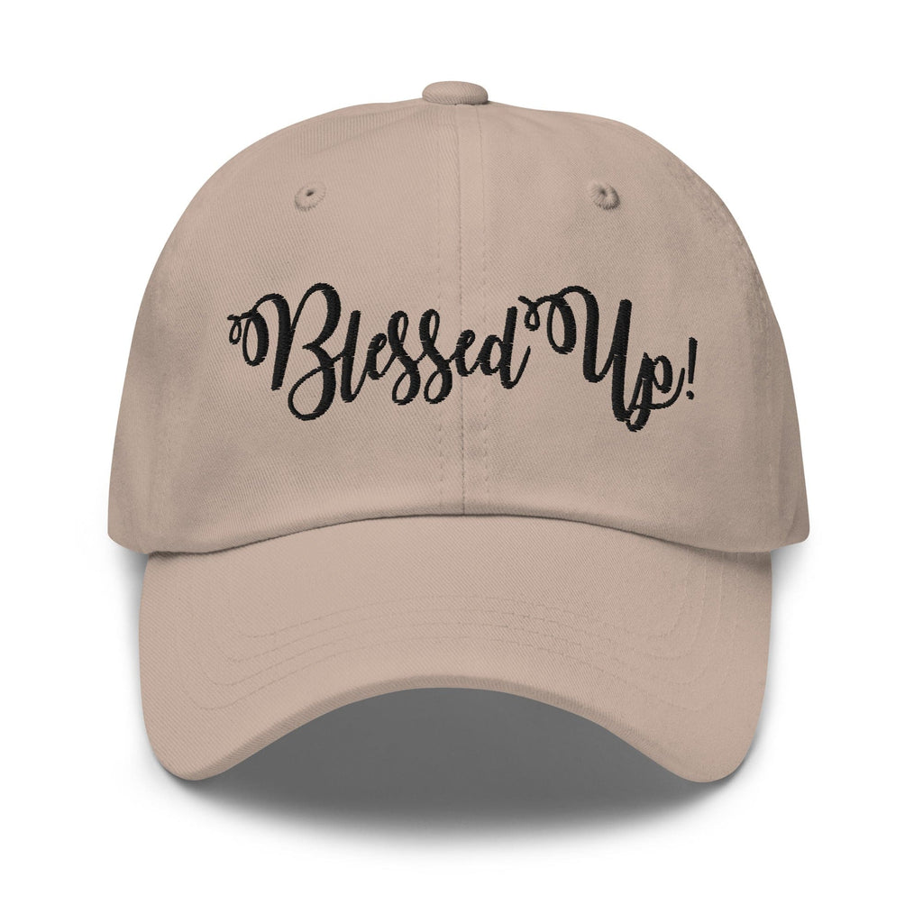 Embroidered Adjustable Baseball Cap - Blessed Up - F/b by inQue.Style