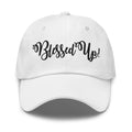 Embroidered Adjustable Baseball Cap - Blessed Up - F/b by inQue.Style