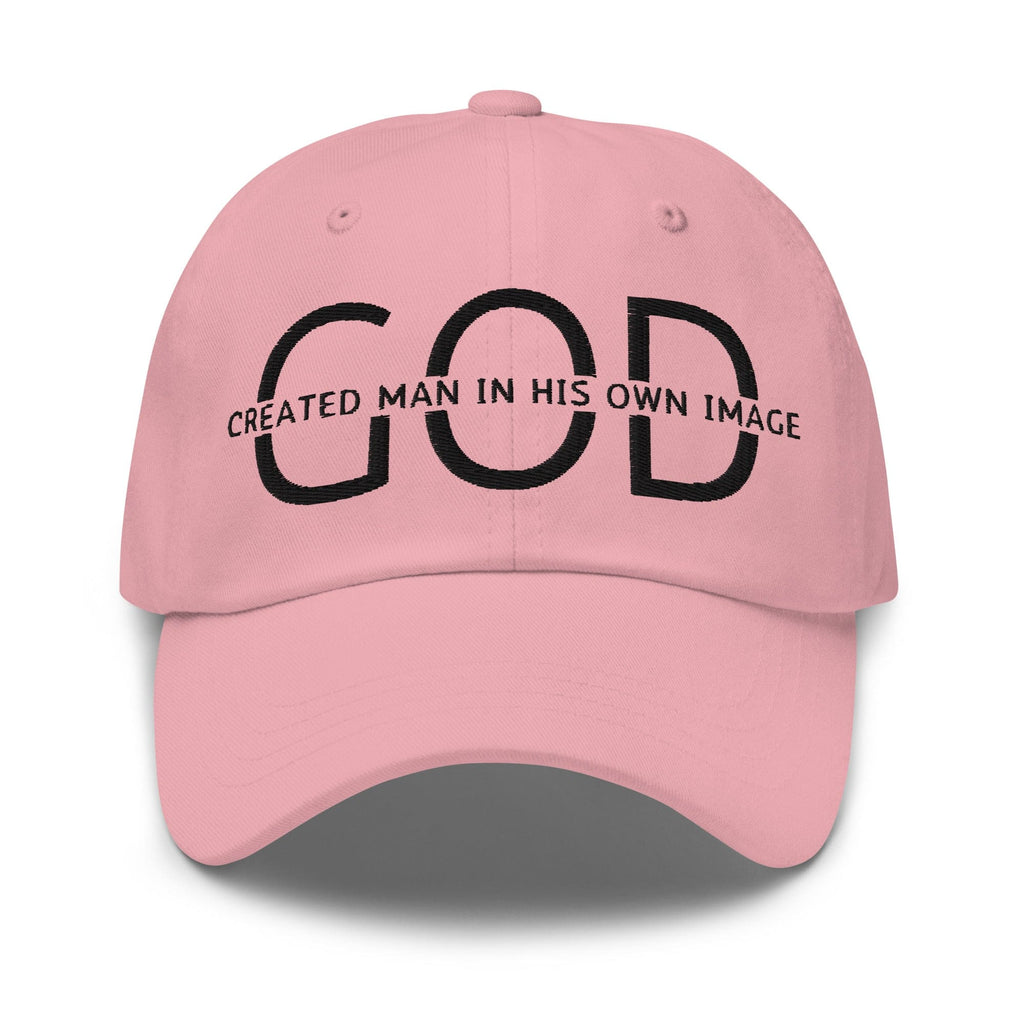 Embroidered Adjustable Baseball Cap - God Created Man in His Own Image - F/b by inQue.Style