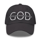 Embroidered Adjustable Baseball Cap - God Created Man in His Own Image - F/b by inQue.Style