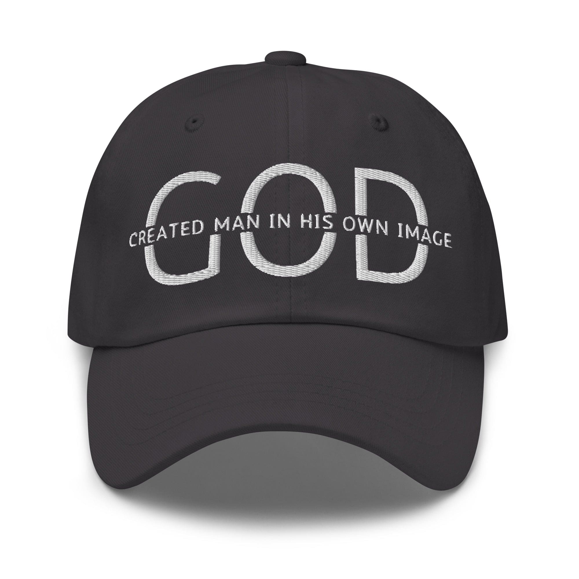 Embroidered Adjustable Baseball Cap - God Created Man in His Own Image - F/b by inQue.Style