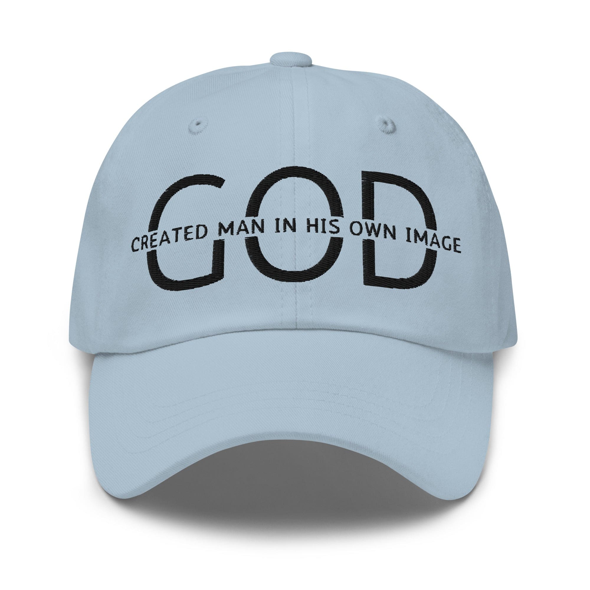 Embroidered Adjustable Baseball Cap - God Created Man in His Own Image - F/b by inQue.Style