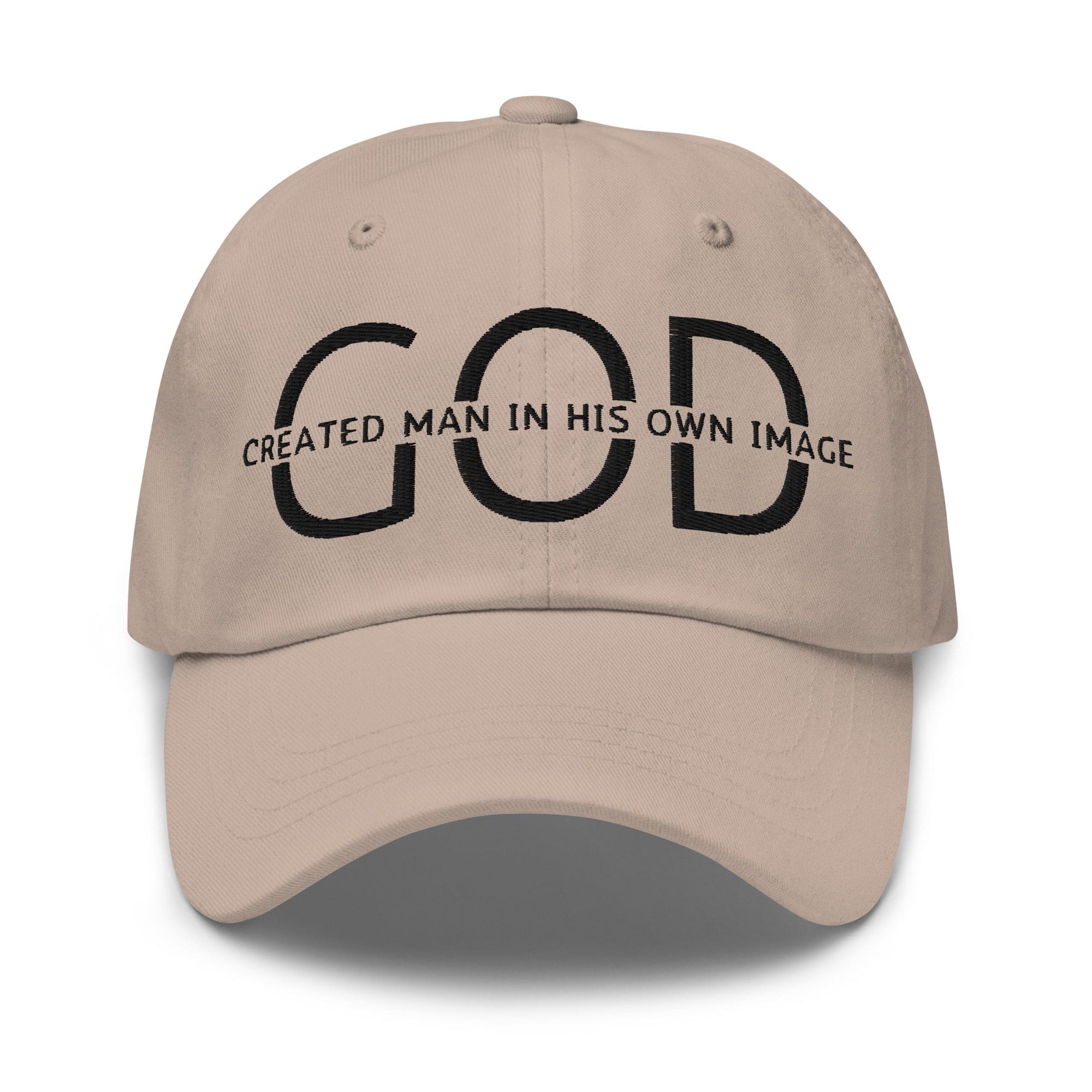 Embroidered Adjustable Baseball Cap - God Created Man in His Own Image - F/b by inQue.Style