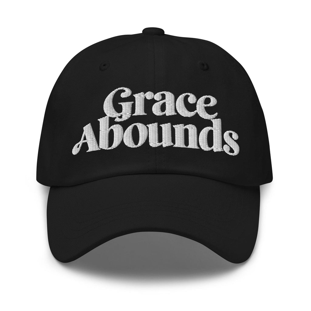 Embroidered Adjustable Baseball Cap - Grace Abounds - F/b by inQue.Style