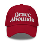 Embroidered Adjustable Baseball Cap - Grace Abounds - F/b by inQue.Style