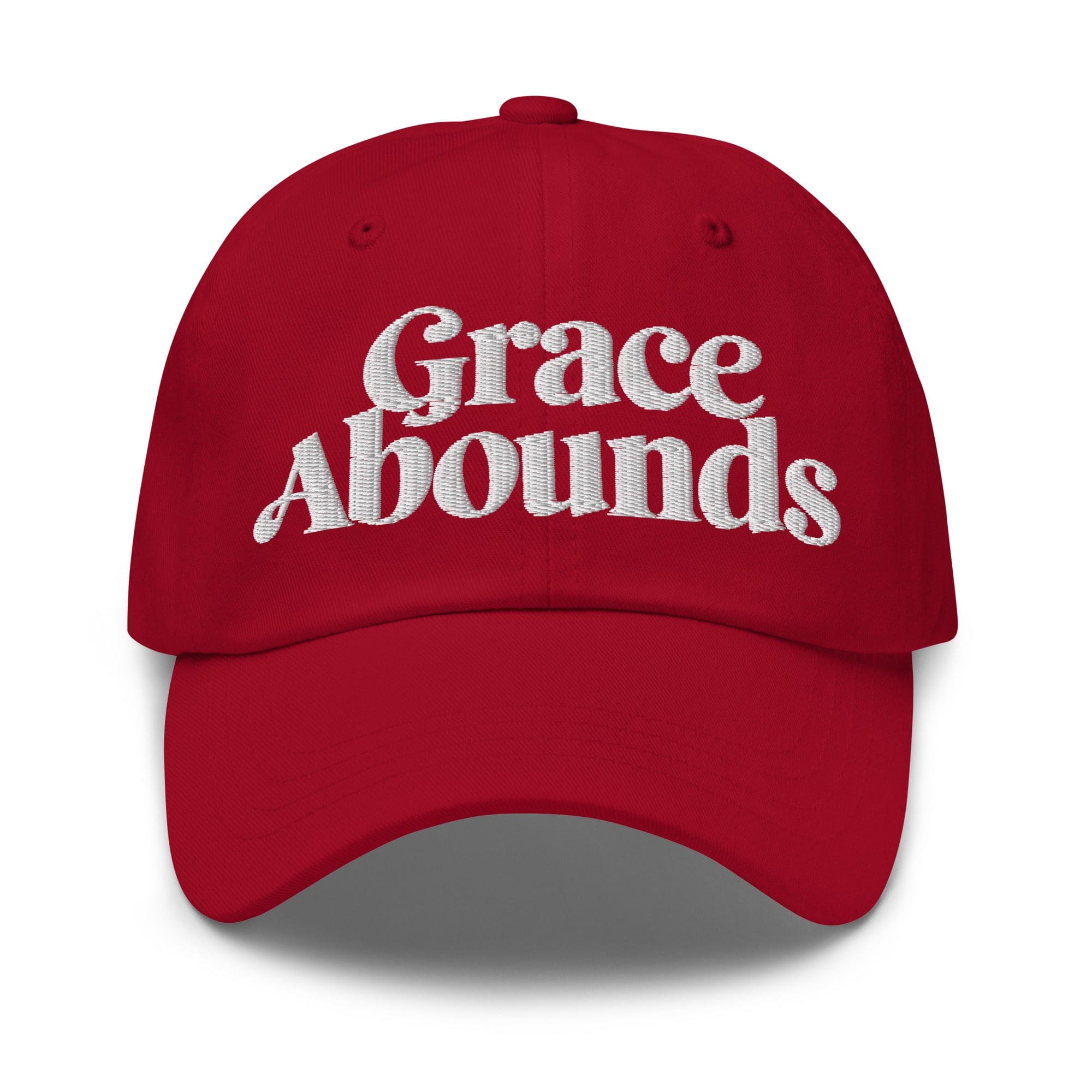 Embroidered Adjustable Baseball Cap - Grace Abounds - F/b by inQue.Style