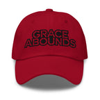 Embroidered Adjustable Baseball Cap - Grace Abounds - F/b by inQue.Style