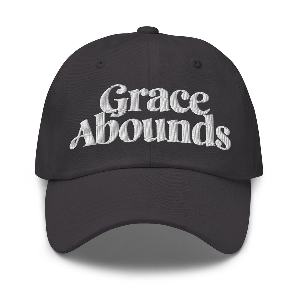 Embroidered Adjustable Baseball Cap - Grace Abounds - F/b by inQue.Style