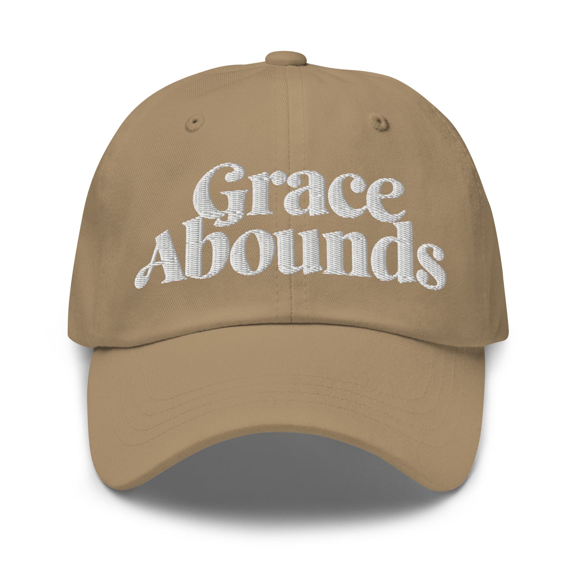 Embroidered Adjustable Baseball Cap - Grace Abounds - F/b by inQue.Style