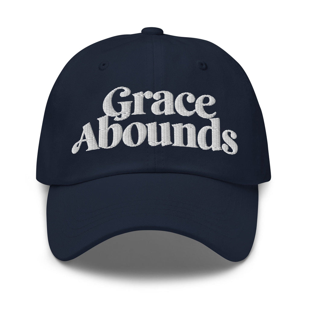 Embroidered Adjustable Baseball Cap - Grace Abounds - F/b by inQue.Style