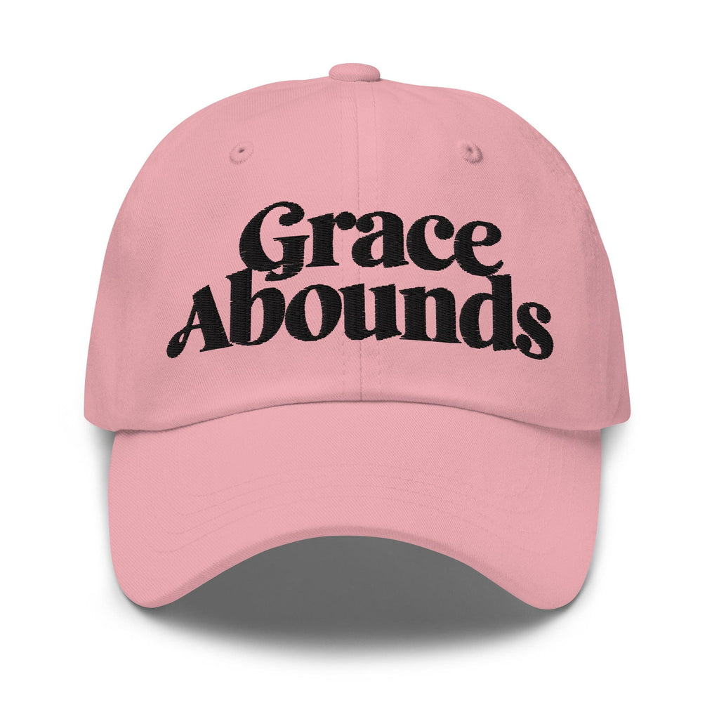 Embroidered Adjustable Baseball Cap - Grace Abounds - F/b by inQue.Style