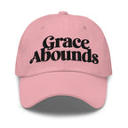 Embroidered Adjustable Baseball Cap - Grace Abounds - F/b by inQue.Style
