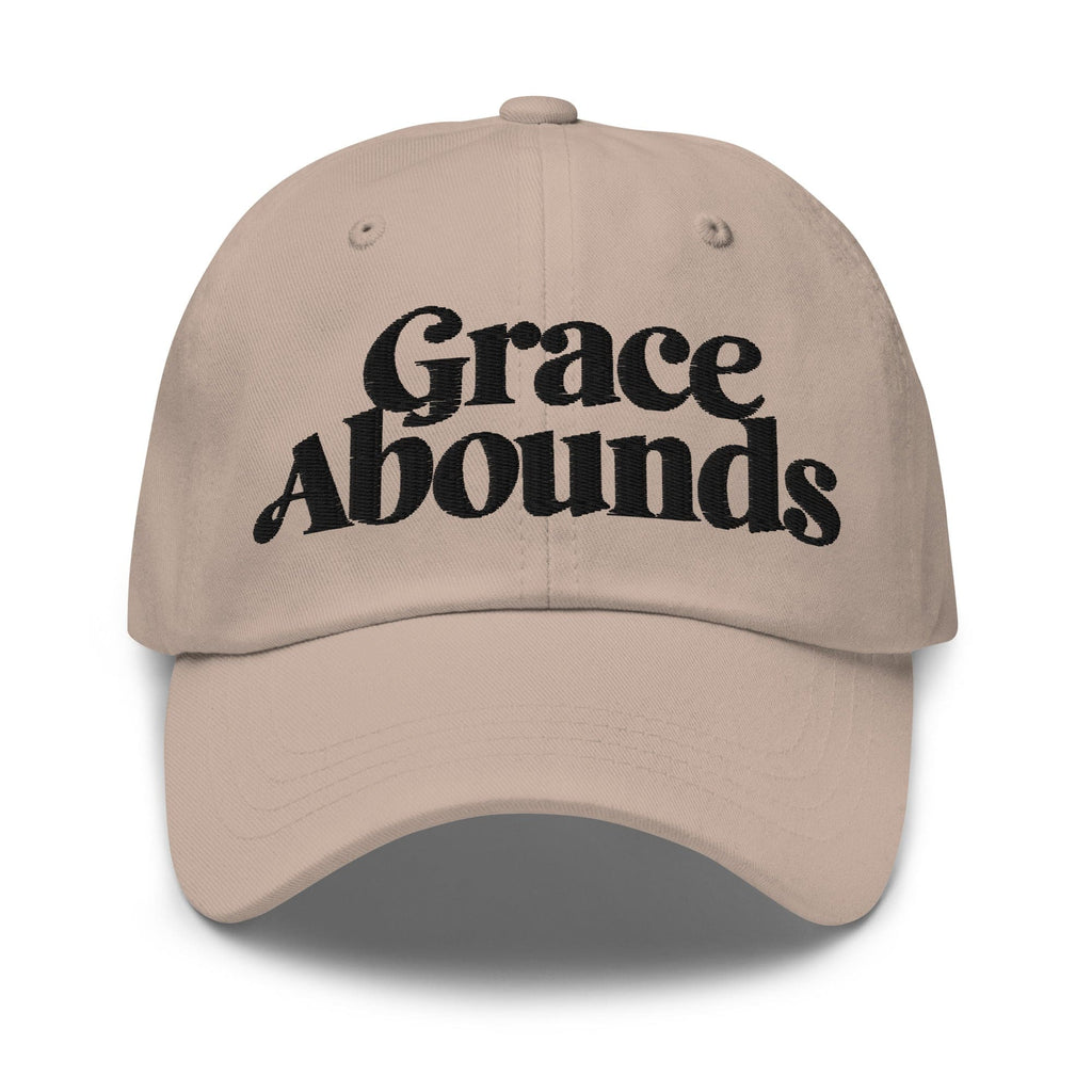 Embroidered Adjustable Baseball Cap - Grace Abounds - F/b by inQue.Style