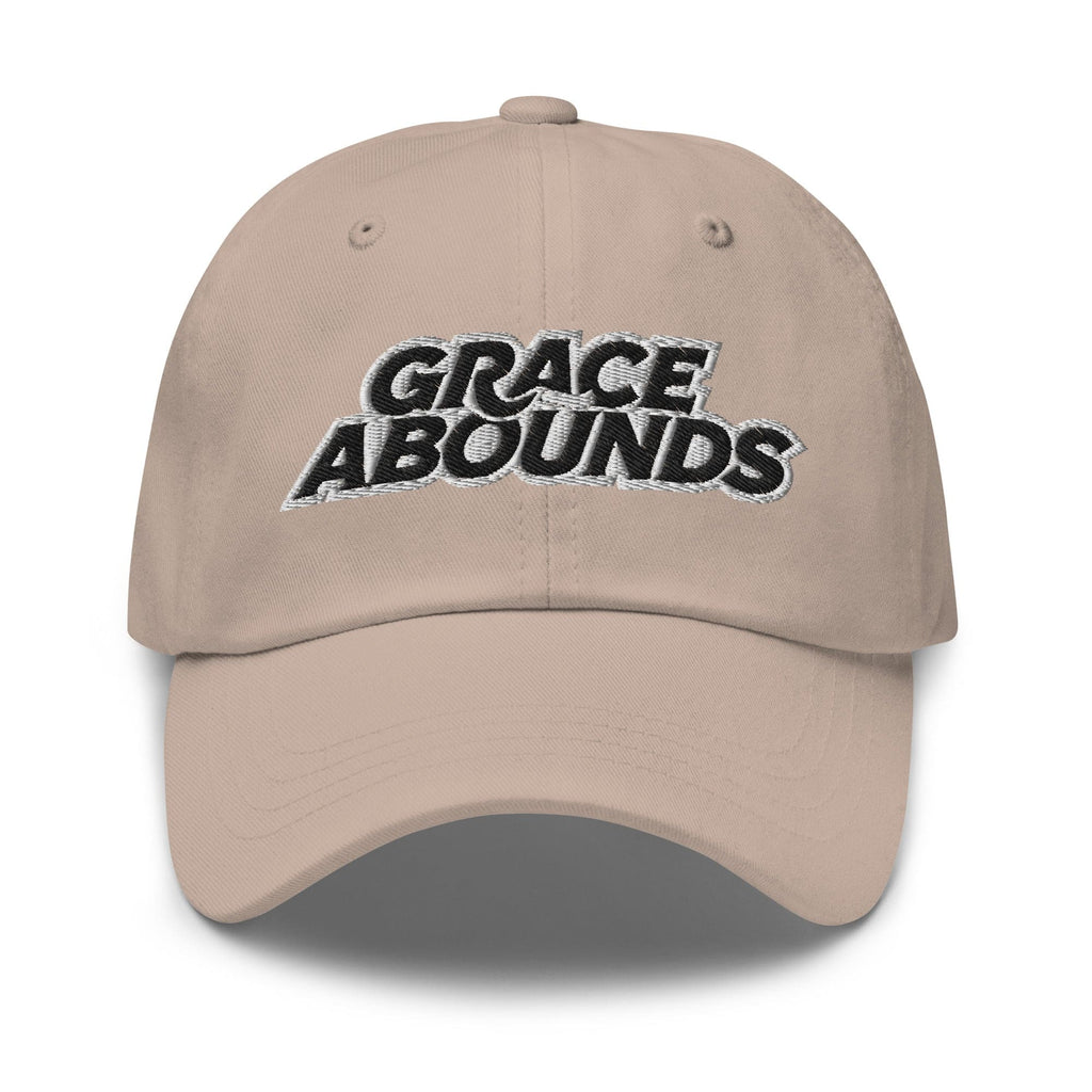 Embroidered Adjustable Baseball Cap - Grace Abounds - F/b by inQue.Style