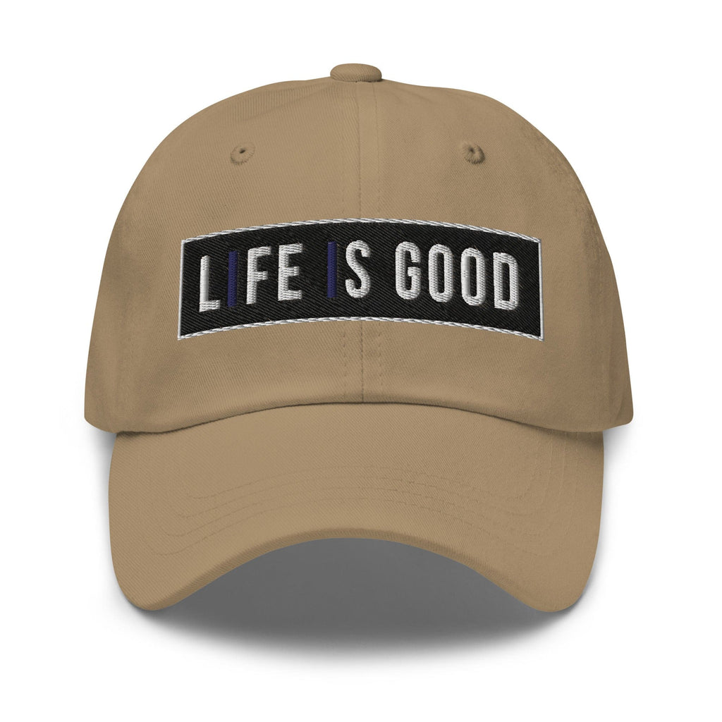 Embroidered Baseball Cap - Adjustable - Life is Good Print by inQue.Style