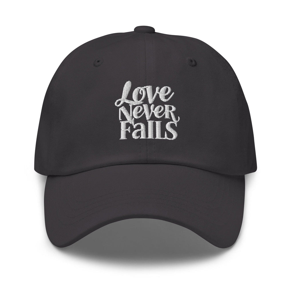 Embroidered Baseball Cap - Adjustable - Love Never Fails by inQue.Style