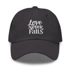 Embroidered Baseball Cap - Adjustable - Love Never Fails by inQue.Style