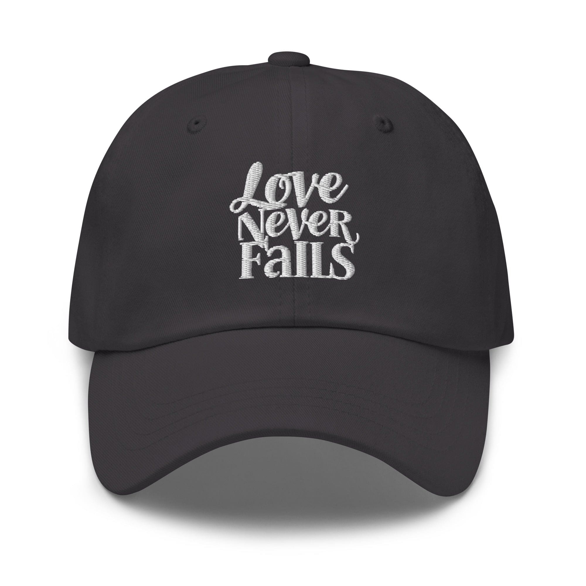 Embroidered Baseball Cap - Adjustable - Love Never Fails by inQue.Style