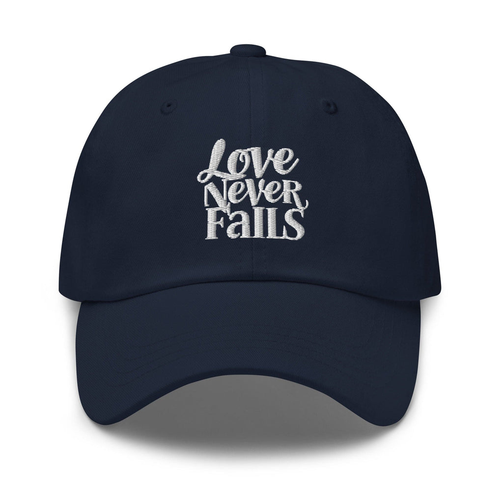 Embroidered Baseball Cap - Adjustable - Love Never Fails by inQue.Style
