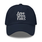Embroidered Baseball Cap - Adjustable - Love Never Fails by inQue.Style