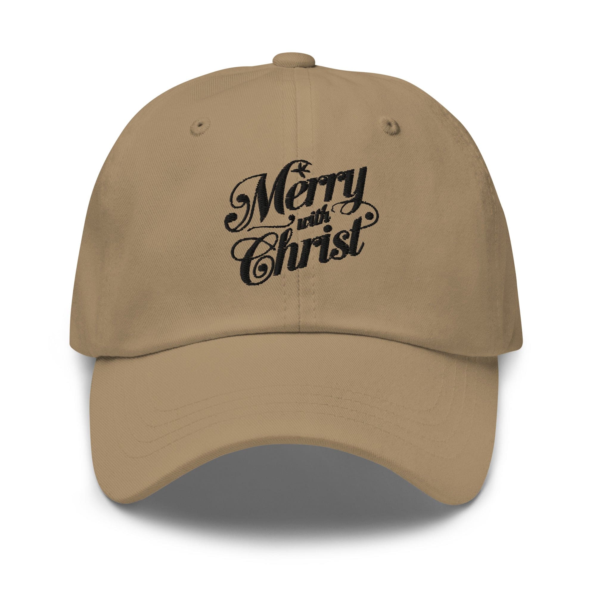 Embroidered Baseball Cap - Adjustable - Merry with Christ by inQue.Style