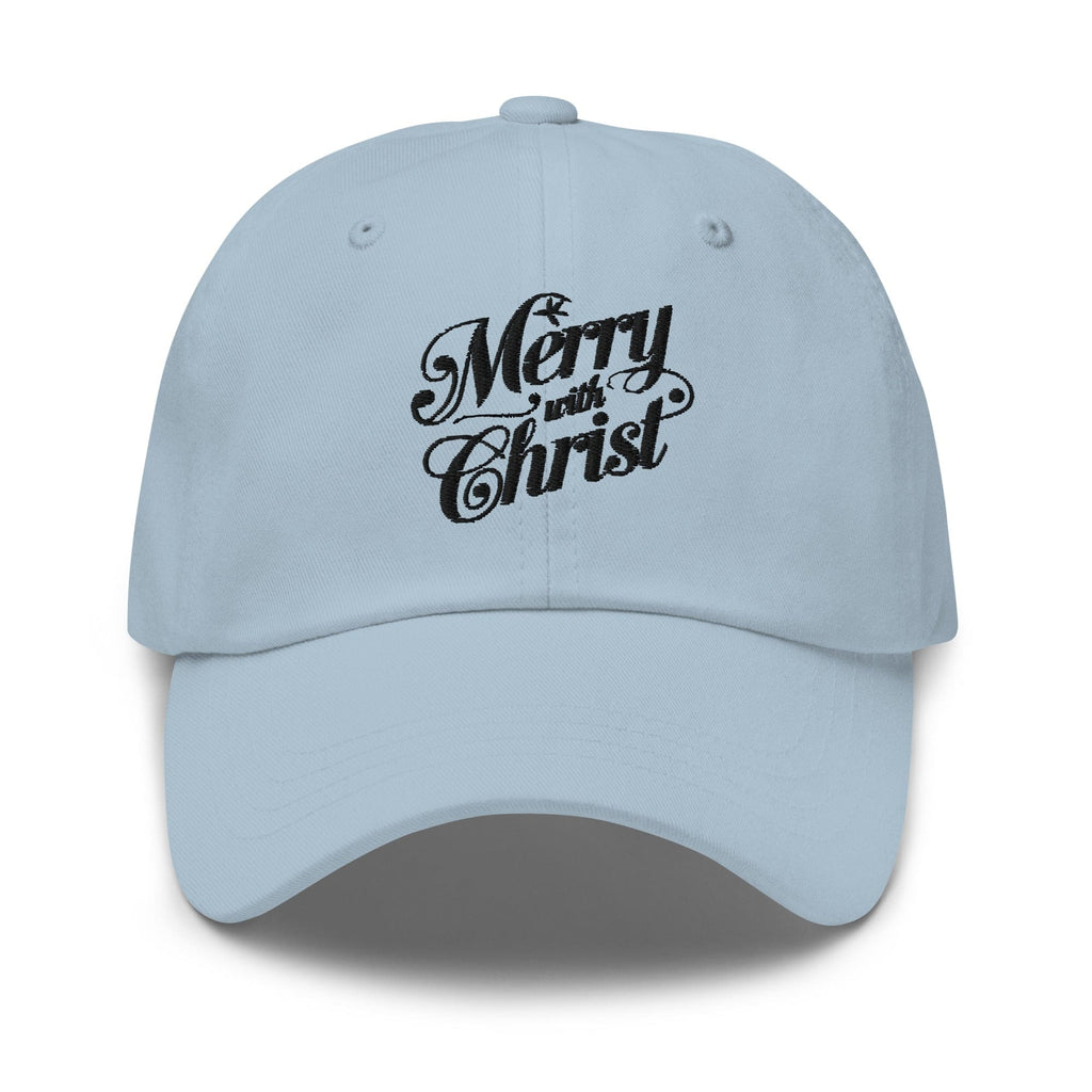 Embroidered Baseball Cap - Adjustable - Merry with Christ by inQue.Style