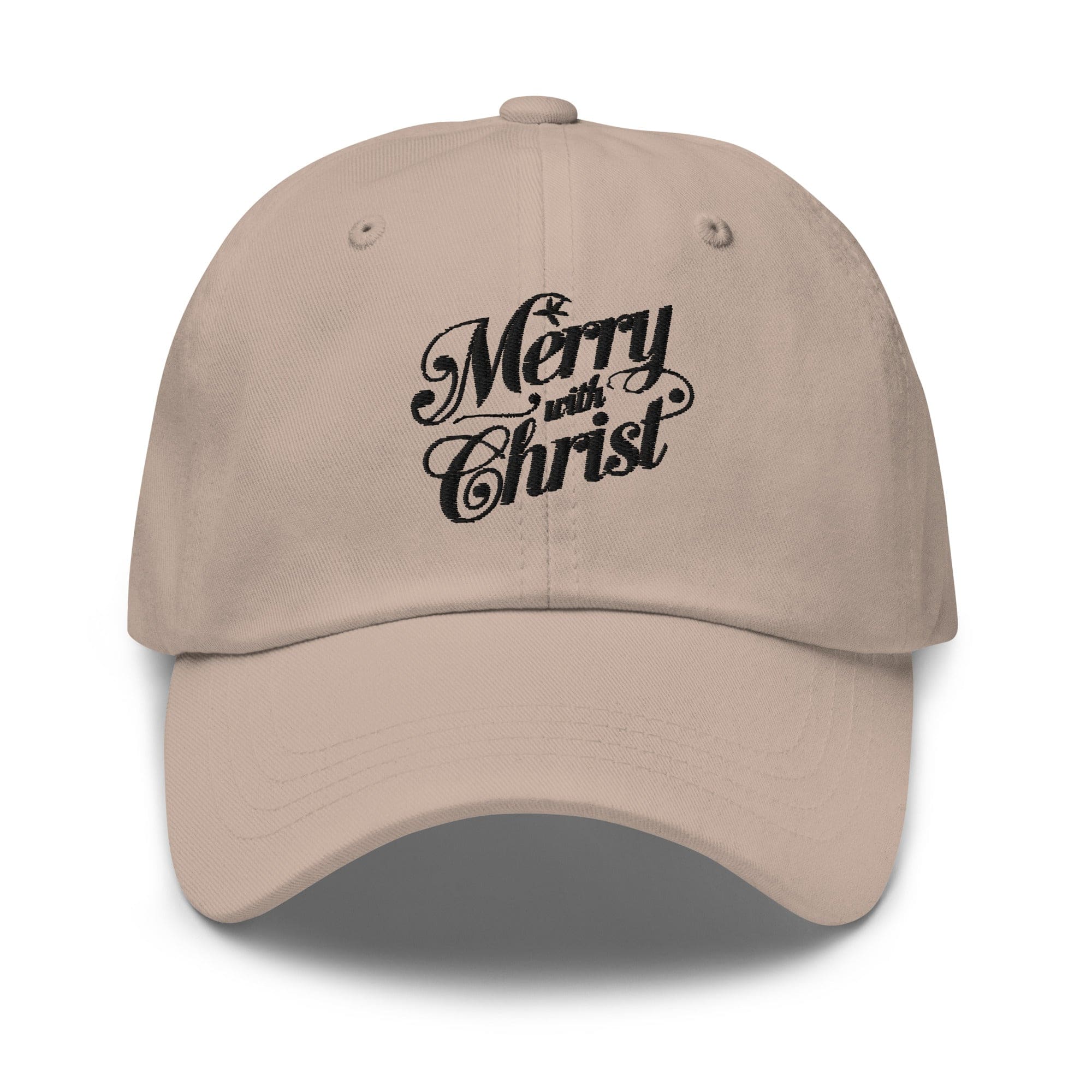 Embroidered Baseball Cap - Adjustable - Merry with Christ by inQue.Style