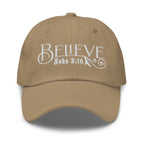 Embroidered Baseball Dad Cap - Believe - John 3:16 by inQue.Style