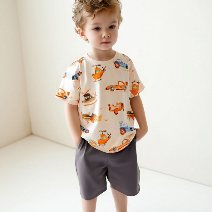 Summer New Boys' Short-Sleeve Set by Baby Joy