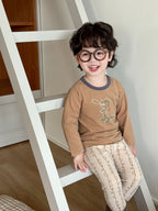Boneless Pure Cotton Thermal Underwear Set For Boys And Girls Autumn Tops And Pants by Baby Joy
