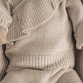 Baby Ruffle-Trim Sweater Cardigan Outfit Pants Headband 3-Piece Set by Baby Joy