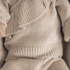 Baby Ruffle-Trim Sweater Cardigan Outfit Pants Headband 3-Piece Set by Baby Joy