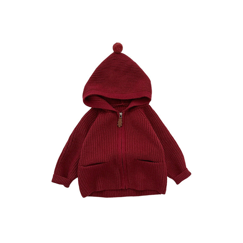 AutumnWinter Fleece-Lined Hooded Jumpsuit With Shoulder Straps by Baby Joy