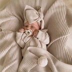 Baby Ruffle-Trim Sweater Cardigan Outfit Pants Headband 3-Piece Set by Baby Joy