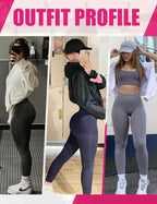High-waisted seamless cropped leggings by FitiqueFit
