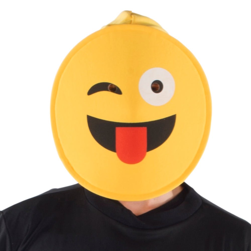 Face with Tongue Emoji Mask - Kids by Dress Up America