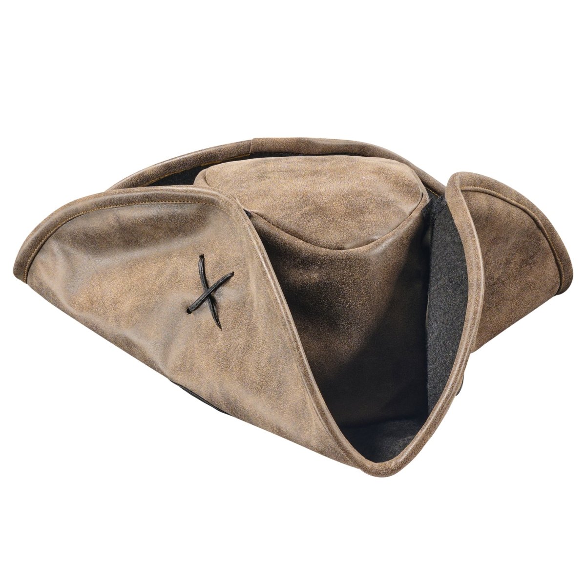 Faux Leather Pirate Hat - Adults by Dress Up America