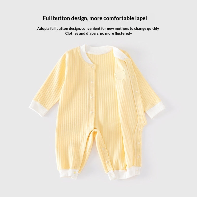 Infant Clothing Class A Pure Cotton Seamless Onesie Baby Pajamas Winter Underwear Crawling Suit by Baby Joy