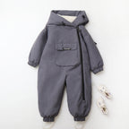 Long Crawling Suit One-piece Hooded Jumpsuit by Baby Joy