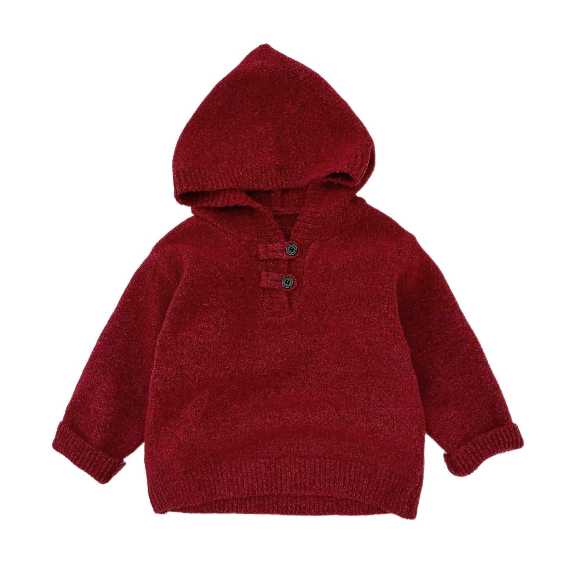 Thickened Chinese-style Buttoned Collar Knitted Sweater by Baby Joy