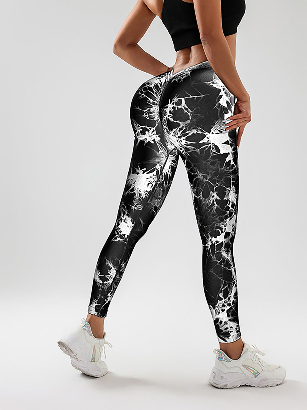Tie-Dye Slimming Yoga Leggings – Butt Lifting Women's Yoga Pants by FitiqueFit