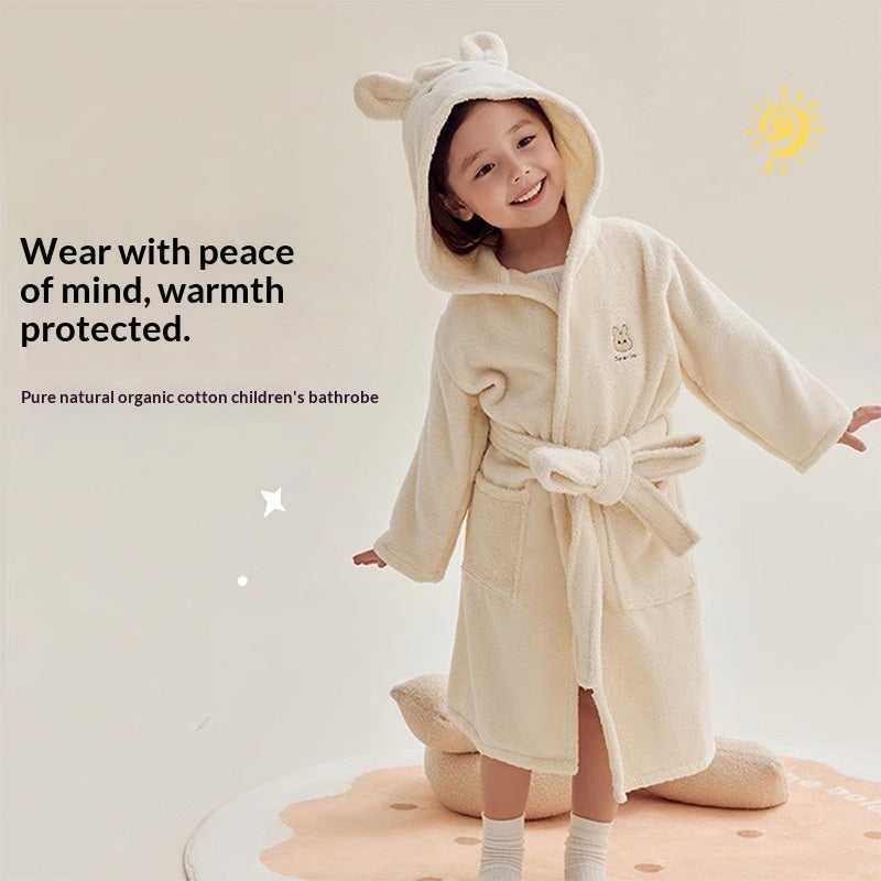 Children's Nightgown Girls' Absorbent Thickened Bathrobe by Baby Joy