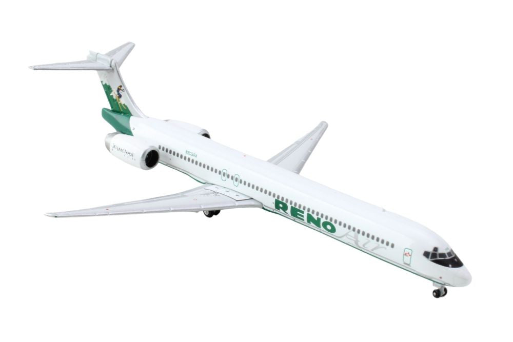 McDonnell Douglas MD-90 Commercial Aircraft "Reno Air" (N905RA) White with Green Tail 1/400 Diecast Model Airplane by GeminiJets by LuxuryLifeWay Online Store
