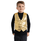 Gold Sequin Vest - Kids by Dress Up America