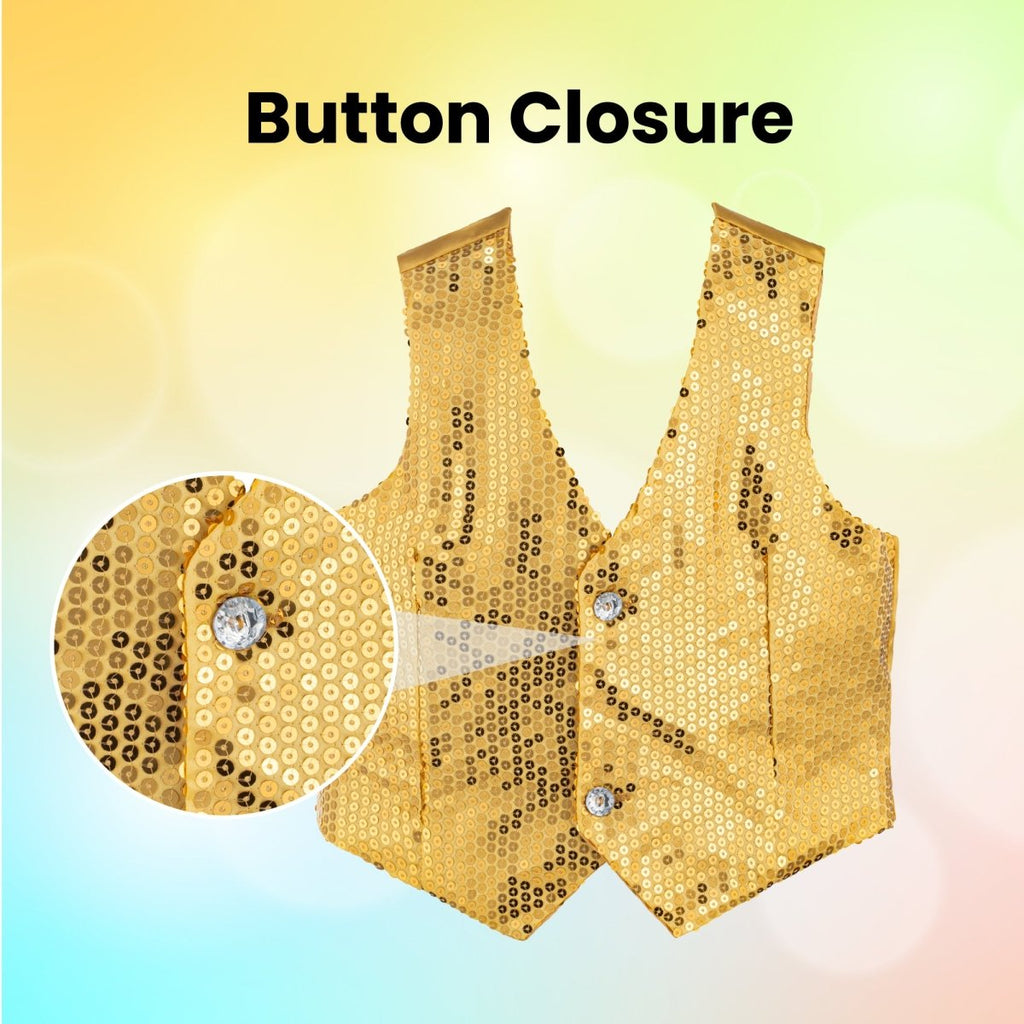 Gold Sequin Vest - Kids by Dress Up America