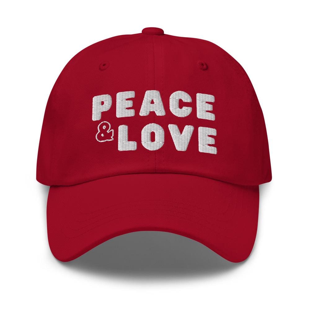 Embroidered Baseball Cap - Adjustable - Peace and Love by inQue.Style
